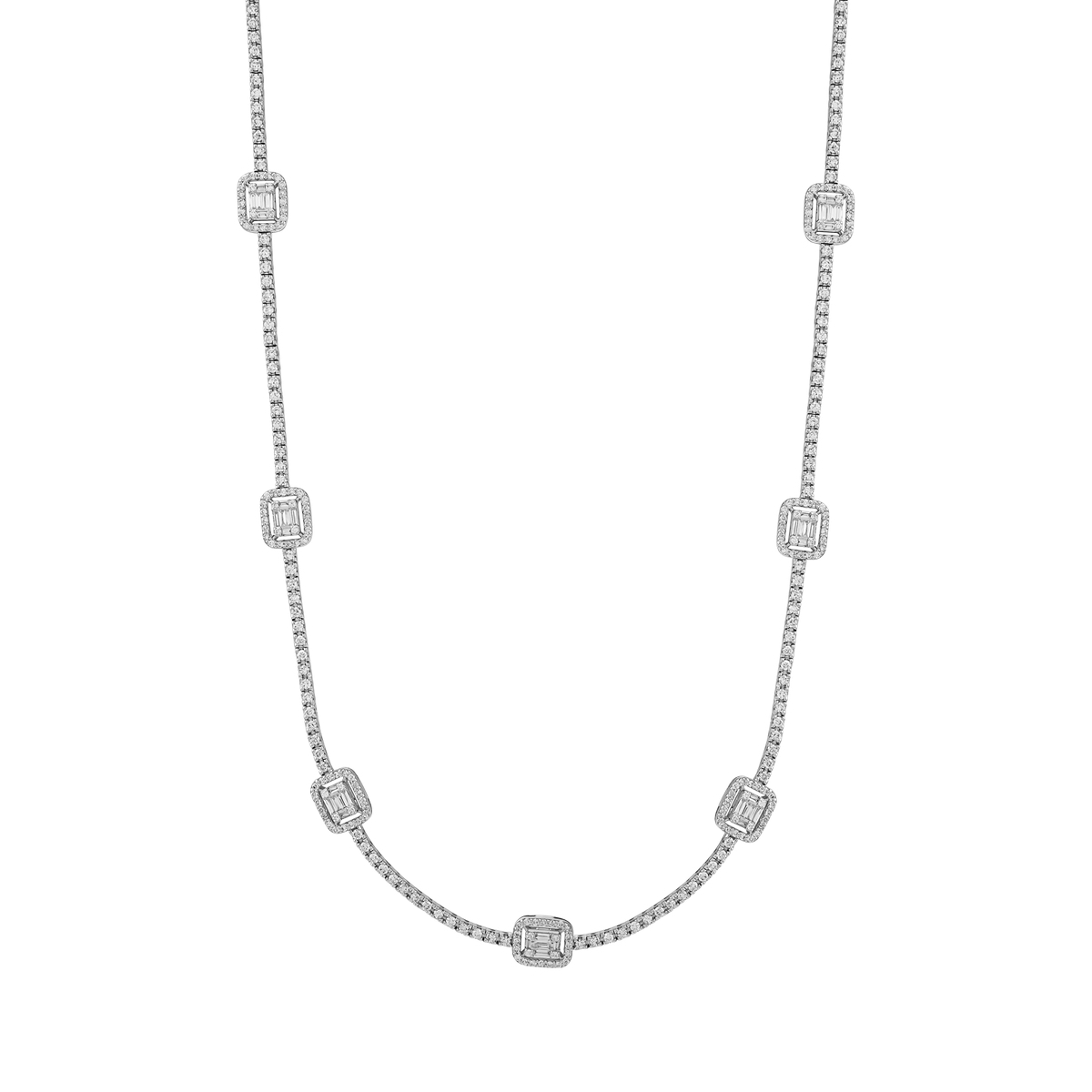 18K 2.990 ct Diamond Necklace