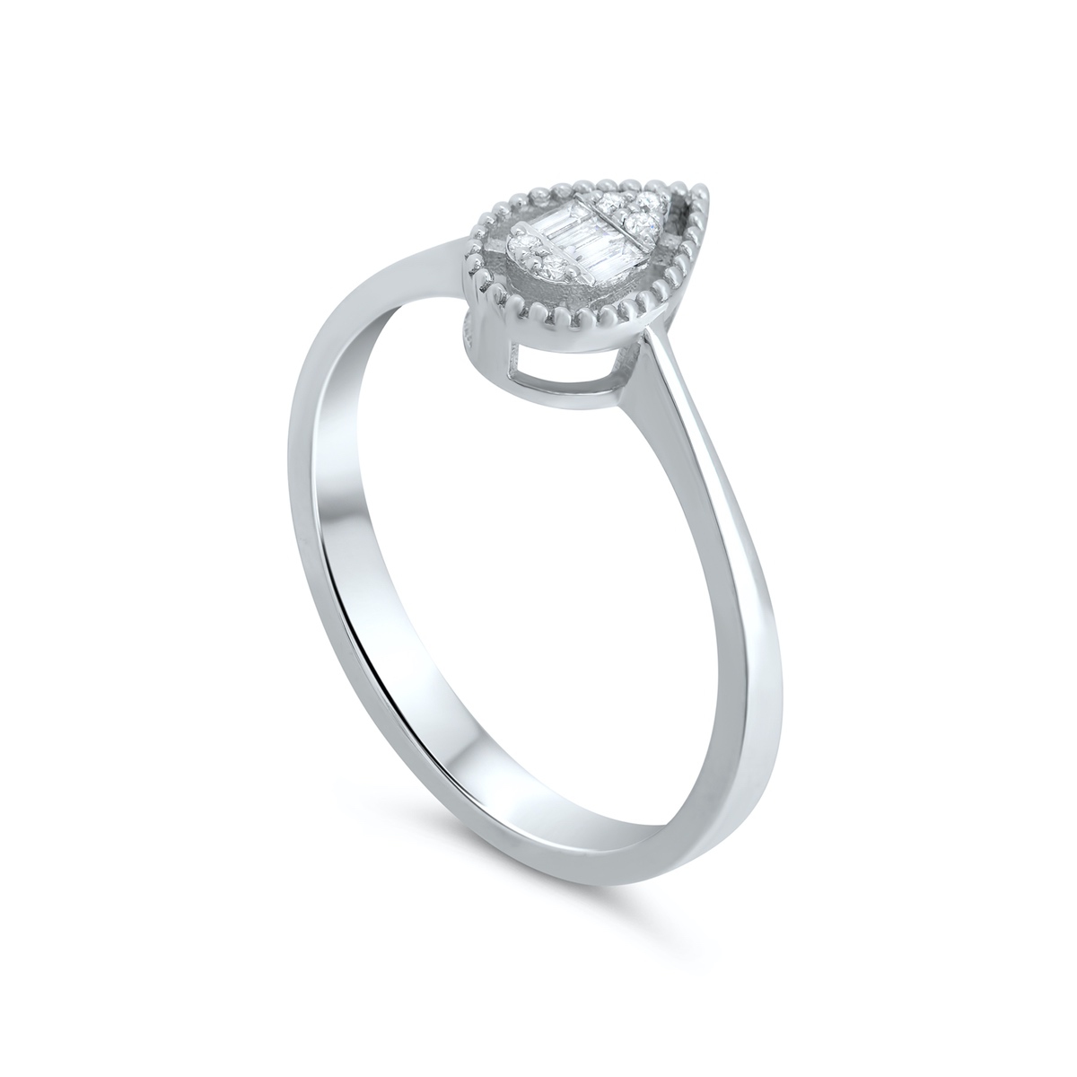 14K 0.040 ct Diamond Baguette Ring